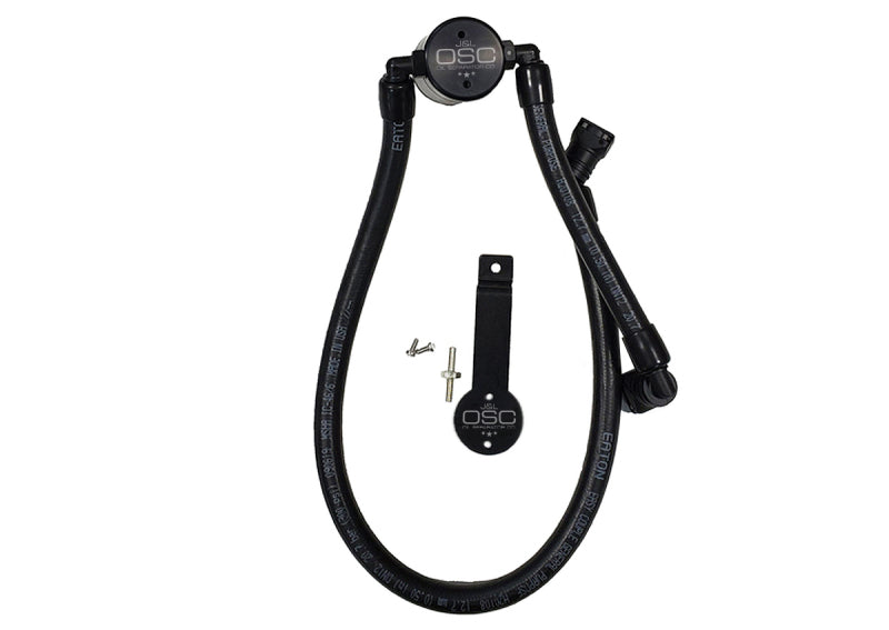 J&L Oil Separator 3.0 Passenger Side 2011-14 Mustang GT/12-13 Boss 302 Remote Mount - Black Anodized - Engine Components