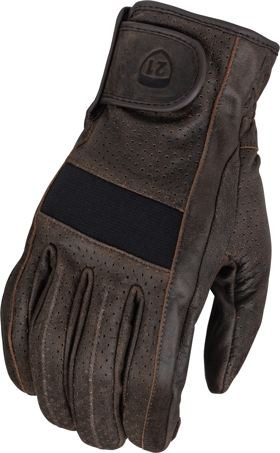 HIGHWAY 21 Jab Perforated Gloves Brown Md