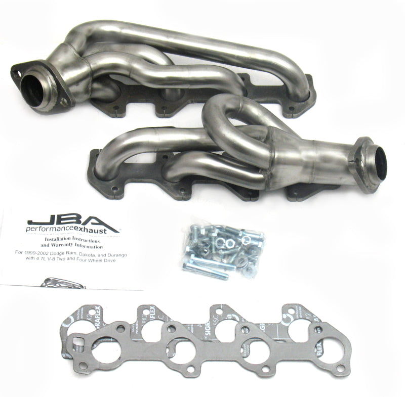 JBA 00-03 Dodge 4.7L PowerTech 1-1/2in Primary Raw 409SS Cat4Ward Header - Exhaust Mufflers & Tips