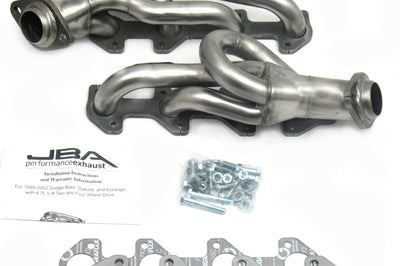 JBA 00-03 Dodge 4.7L PowerTech 1-1/2in Primary Raw 409SS Cat4Ward Header - Exhaust Mufflers & Tips