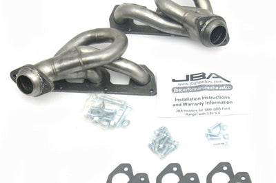 JBA 02-08 Ford Ranger 3.0L V6 w/o EGR 1-1/2in Primary Raw 409SS Cat4Ward Header - Exhaust Mufflers & Tips