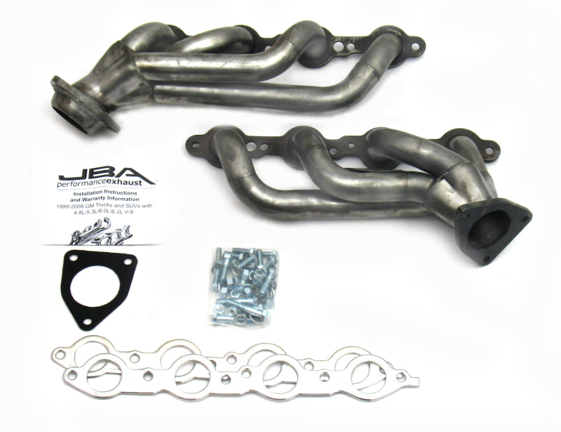 JBA 02-13 GM Truck 4.8L/5.3L LS Raw 409 Cat4Ward Header - Exhaust Mufflers & Tips