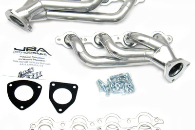 JBA 03-06 GM Truck 6.0L LS w/o EGR 1-5/8in Primary Silver Ctd Cat4Ward Header - Exhaust Mufflers & Tips