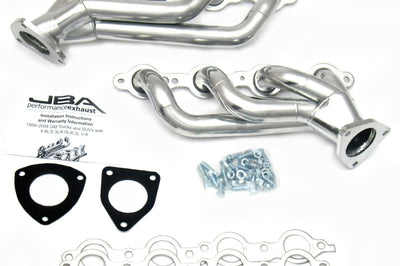 JBA 03-06 GM Truck 6.0L LS w/o EGR 1-5/8in Primary Silver Ctd Cat4Ward Header - Exhaust Mufflers & Tips