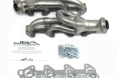 JBA 04-07 Dodge Dakota 4.7L PowerTech 1-1/2in Primary Raw 409SS Cat4Ward Header - Exhaust Mufflers & Tips