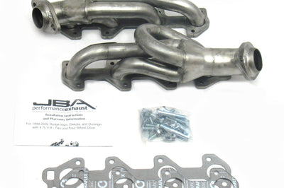 JBA 04-07 Dodge Dakota 4.7L PowerTech 1-1/2in Primary Raw 409SS Cat4Ward Header - Exhaust Mufflers & Tips