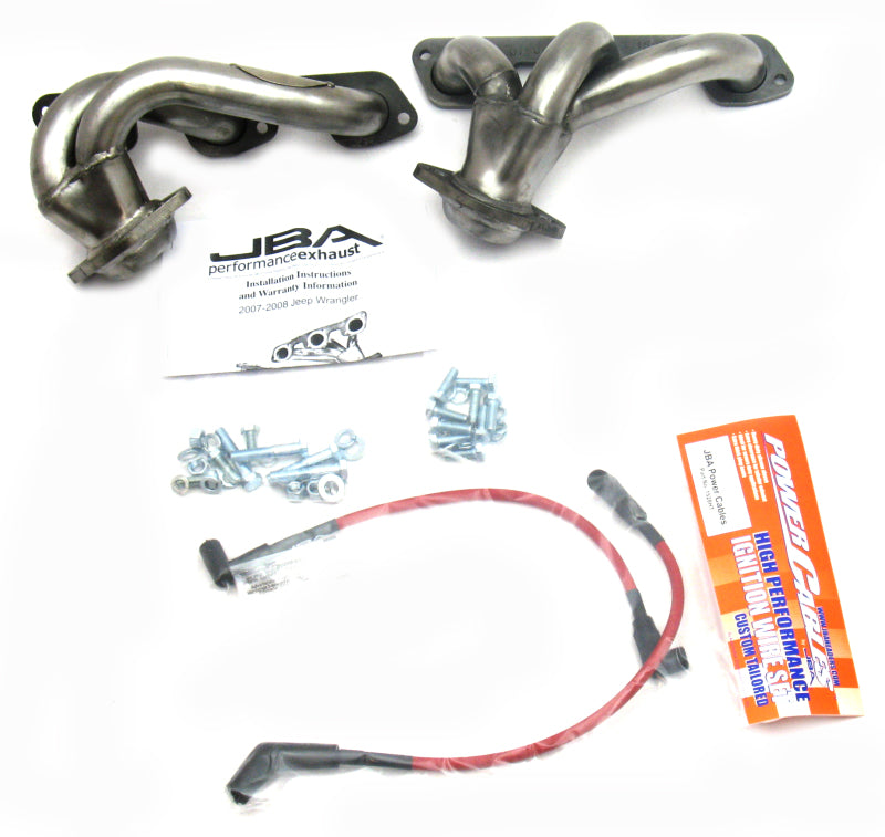 JBA 07-11 Jeep 3.8L V6 1-1/2in Primary Raw 409SS Cat4Ward Header - Exhaust Mufflers & Tips
