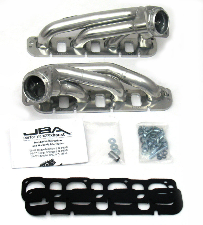 JBA 09-20 Chrysler 5.7L HEMI 1-3/4in Primary Silver Ctd Cat4Ward Header - Exhaust Mufflers & Tips