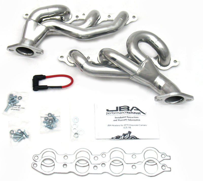 JBA 10-15 Camaro 6.2L LS 1-3/4in Primary Silver Ctd Cat4Ward Header - Exhaust Mufflers & Tips