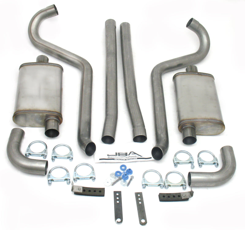 JBA 65-70 Ford Mustang 260-428 409SS Dual Turn Down Header Back Exhaust - Mufflers & Tips