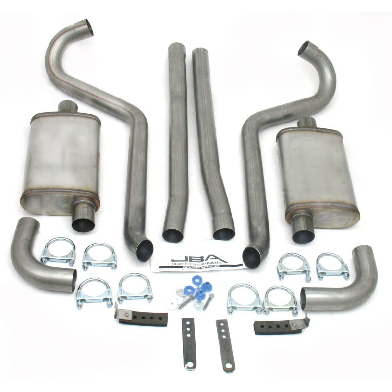 JBA 65-70 Ford Mustang 260-428 409SS Dual Turn Down Header Back Exhaust - Mufflers & Tips