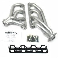 JBA 65-73 Ford Mustang 351W SBF 1-5/8in Primary Silver Ctd Mid Length Header - Exhaust Mufflers & Tips