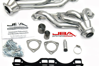JBA 65-86 GM Truck 265-400 Carbureted w/A.I.R. 1-5/8in Primary Slvr Ctd Cat4Ward Header - Exhaust Mufflers & Tips