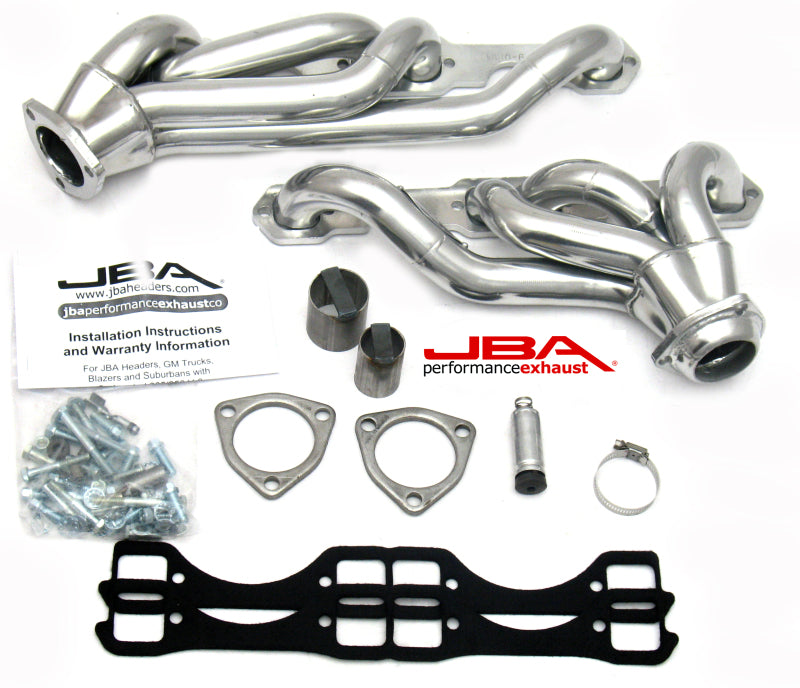JBA 65-86 GM Truck 265-400 Carbureted w/A.I.R. 1-5/8in Primary Slvr Ctd Cat4Ward Header - Exhaust Mufflers & Tips