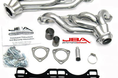 JBA 65-86 GM Truck 265-400 Carbureted w/A.I.R. 1-5/8in Primary Slvr Ctd Cat4Ward Header - Exhaust Mufflers & Tips