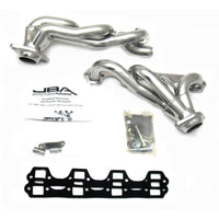 JBA 87-96 Ford F-150 5.8L SBF 1-5/8in Primary Silver Ctd Cat4Ward Header - Exhaust Mufflers & Tips