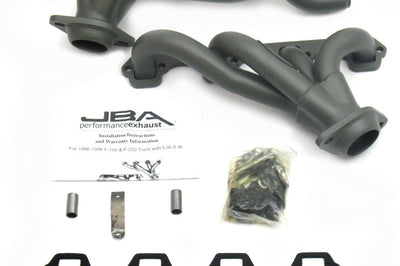 JBA 87-96 Ford F-150 5.8L SBF 1-5/8in Primary Ti Ctd Cat4Ward Header - Exhaust Mufflers & Tips