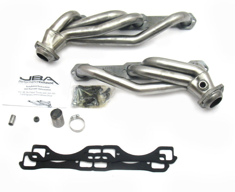 JBA 92-95 Chevrolet Blazer 5.0L/5.7L w/o A.I.R. 1-1/2in Primary Raw 409SS Cat4Ward Header - Exhaust Mufflers & Tips