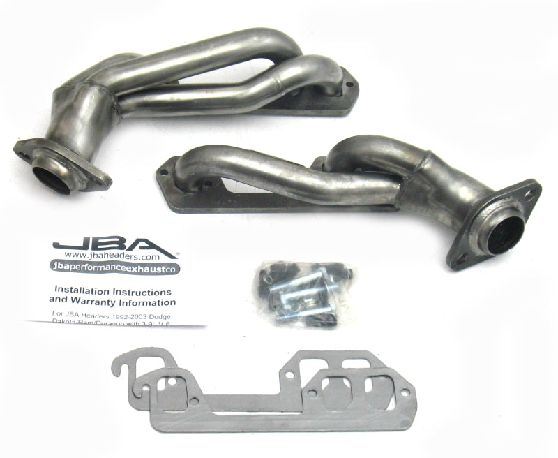 JBA 96-03 Dodge Truck 3.9L V6 1-1/2in Primary Raw 409SS Cat4Ward Header - Exhaust Mufflers & Tips
