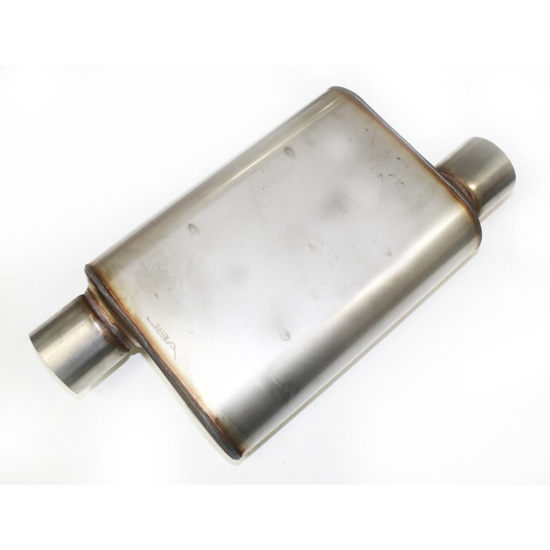 JBA Universal Chambered Style 304SS Muffler 13x9.75x4in 3in Inlet Diameter Offset/Offset - Exhaust Mufflers & Tips