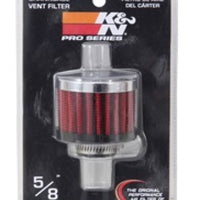 K&N Engineering 0.625 inch ID 2 OD 1.5 H Clamp On Crankcase Vent Filter - Air Filters