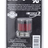 K&N Engineering 0.75 inch ID 1.375 OD 1.125 H Clamp On Crankcase Vent Filter - Air Filters