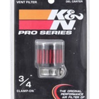 K&N Engineering 0.75 inch ID 1.375 OD 1.125 H Clamp On Crankcase Vent Filter - Air Filters