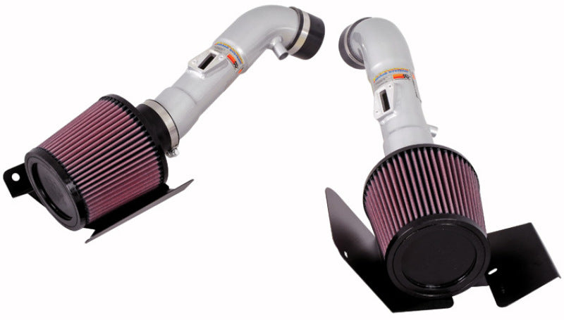 K&N Engineering 07-08 350z Dual Silver Typhoon Short Ram Intake - Air Systems