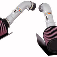 K&N Engineering 07-08 350z Dual Silver Typhoon Short Ram Intake - Air Systems