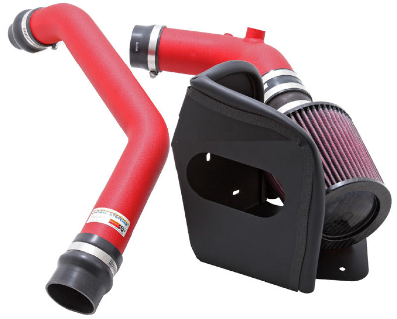 K&N Engineering 08-09 Mitsubishi Evo X Wrinkle Red Typhoon Short Ram Intake - Air Systems