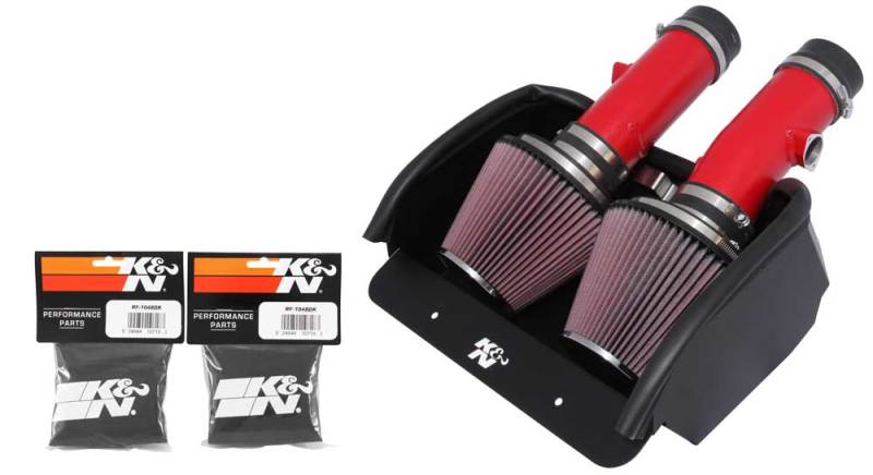 K&N Engineering 08 Dodge Viper 8.4L-V10 Red Typhoon Short Ram Intake - Air Systems