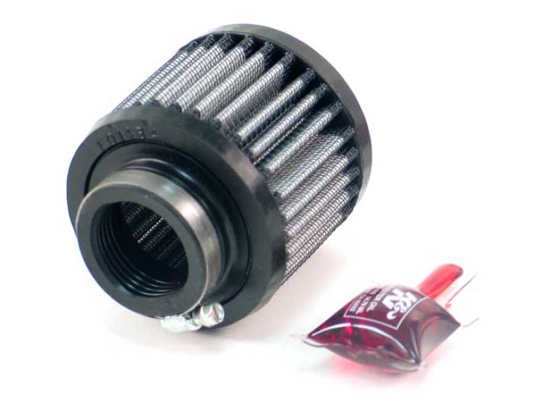 K&N Engineering 1.375in Flange ID x 3in OD 2.5in H Rubber Base Crankcase Vent Filter - Air Filters