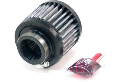 K&N Engineering 1.375in Flange ID x 3in OD 2.5in H Rubber Base Crankcase Vent Filter - Air Filters