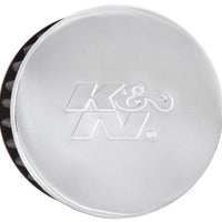 K&N Engineering 1.5in Flange ID x 3in OD 2.5in H Chrome Finish Rubber Base Crankcase Vent Filter - Air Filters