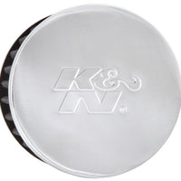 K&N Engineering 1.5in Flange ID x 3in OD 2.5in H Chrome Finish Rubber Base Crankcase Vent Filter - Air Filters
