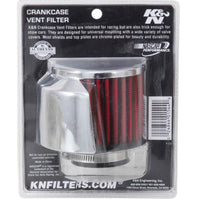 K&N Engineering 1.5in Flange ID x 3in OD 2.5in Height Clamp On Crankcase Vent Filter - Air Filters