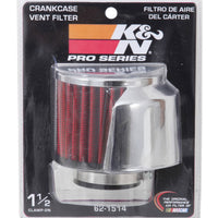 K&N Engineering 1.5in Flange ID x 3in OD 2.5in Height Clamp On Crankcase Vent Filter - Air Filters
