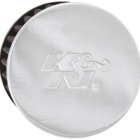 K&N Engineering 1.75in Flange ID x 3in OD 2.5in H Chrome Finish Rubber Base Crankcase Vent Filter - Air Filters