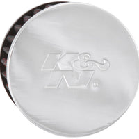 K&N Engineering 1.75in Flange ID x 3in OD 2.5in H Chrome Finish Rubber Base Crankcase Vent Filter - Air Filters