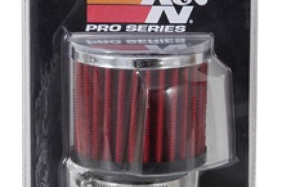 K&N Engineering 1.75in Flange ID x 3in OD 2.5in H Chrome Finish Rubber Base Crankcase Vent Filter - Air Filters
