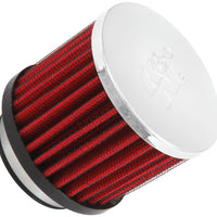 K&N Engineering 1.75in Flange ID x 3in OD 2.5in H Chrome Finish Rubber Base Crankcase Vent Filter - Air Filters