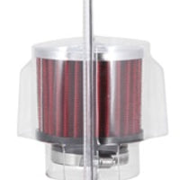 K&N Engineering 1.75in Flange ID x 3in OD 2.5in H Chrome Finish Rubber Base Crankcase Vent Filter - Air Filters