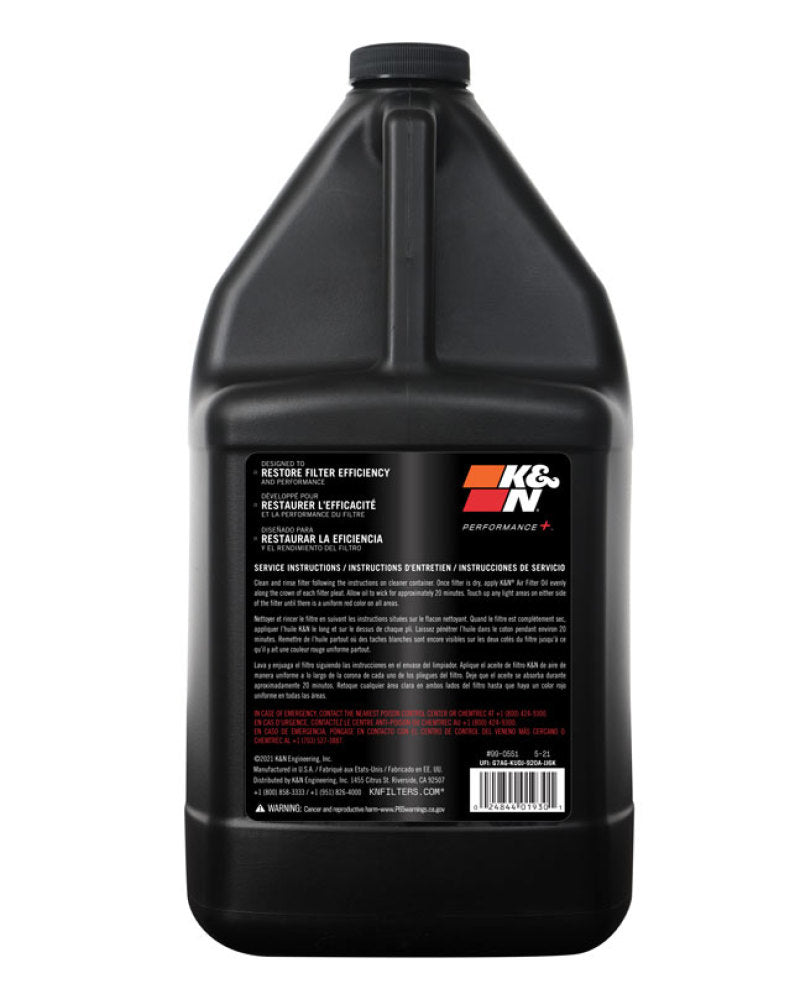 K&N Engineering 1 Gallon Air Filter Oil - Intake Systems