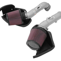 K&N Engineering 14-15 Infiniti Q50 3.7L V6 Dual Silver Typhoon Short Ram Intakes - Air Intake Systems
