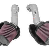 K&N Engineering 14-15 Infiniti Q50 3.7L V6 Dual Silver Typhoon Short Ram Intakes - Air Intake Systems