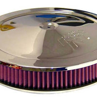 K&N Engineering 14in Red Custom Air Cleaner Assembly - 5.125in ID x OD 3.87in H - Intake Systems