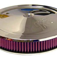 K&N Engineering 14in Red Custom Air Cleaner Assembly - 5.125in ID x OD 3.87in H - Intake Systems