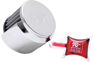 K&N Engineering 1in Flange L x 3in OD 2.5in Height Clamp On Crankcase Vent Filter - Air Filters