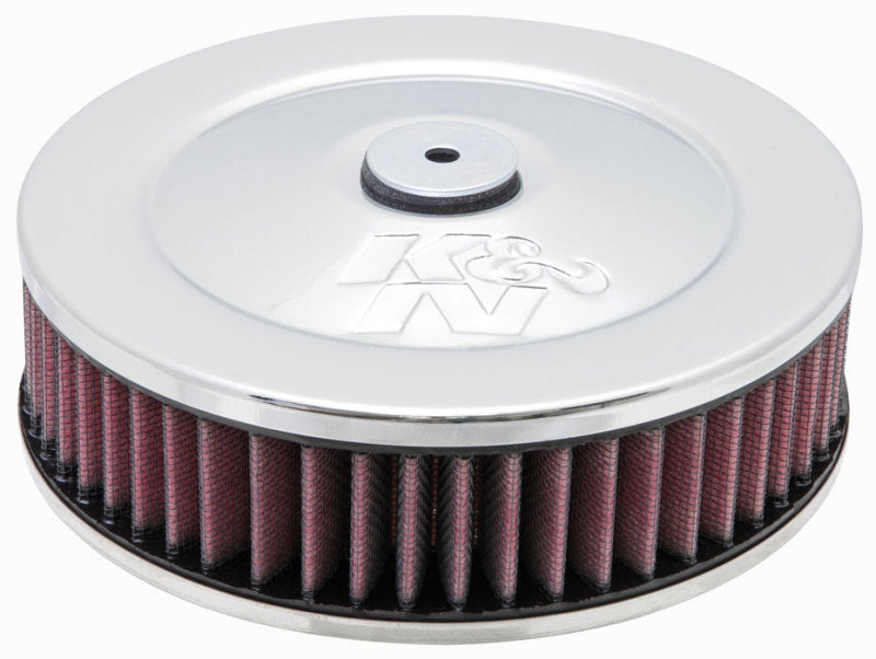 K&N Engineering 2-5/8in Flange 7in Diameter 3in Height Round Air Filter Assembly w/ Vent - Intake Systems