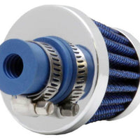 K&N Engineering 2in Base OD x.375in Flange ID 1.75in H Rubber Crankcase Vent Filter - Blue - Air Filters